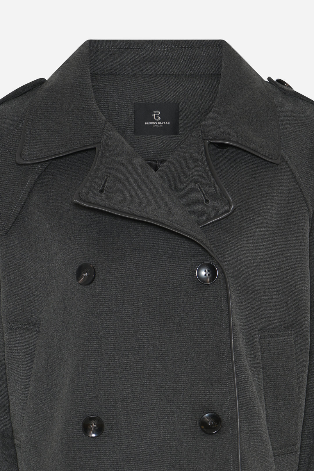 Bruuns Bazaar Women OncocaBBShort trenchcoat Overtøj Grey