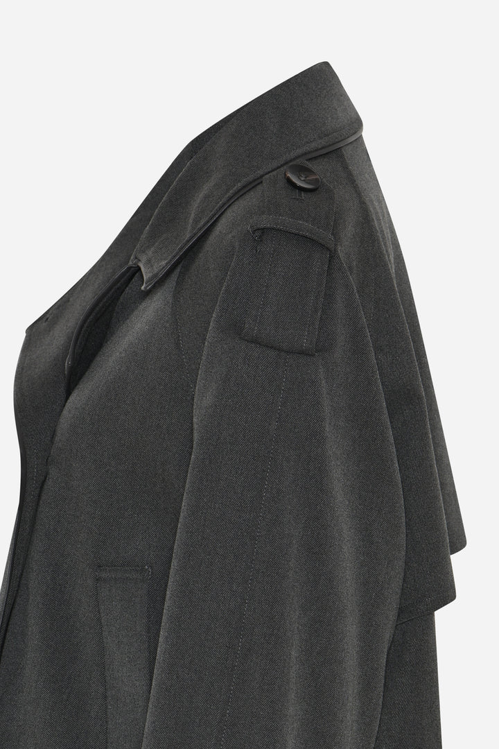 Bruuns Bazaar Women OncocaBBShort trenchcoat Overtøj Grey