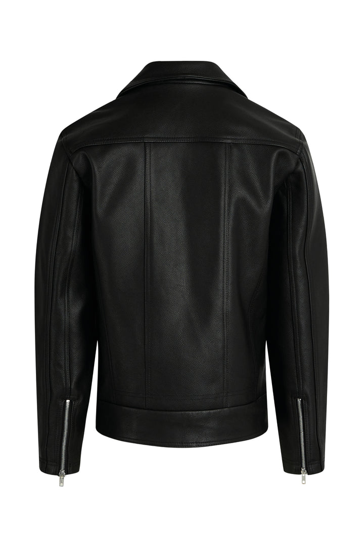 Bruuns Bazaar Men Paris læderjakke Outerwear Black