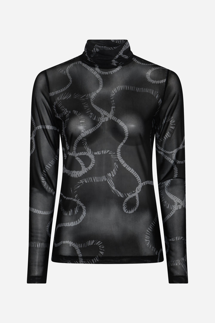 Bruuns Bazaar Women PhloxBBAstri bluse T-shirts Black robe print
