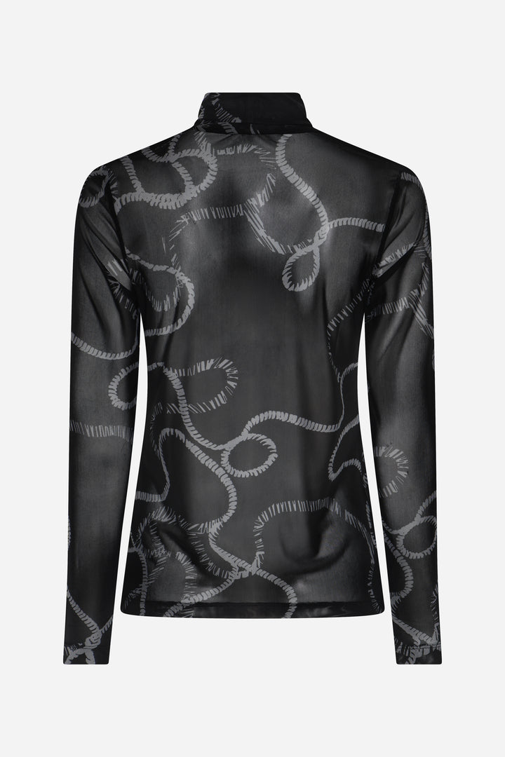 Bruuns Bazaar Women PhloxBBAstri bluse T-shirts Black robe print