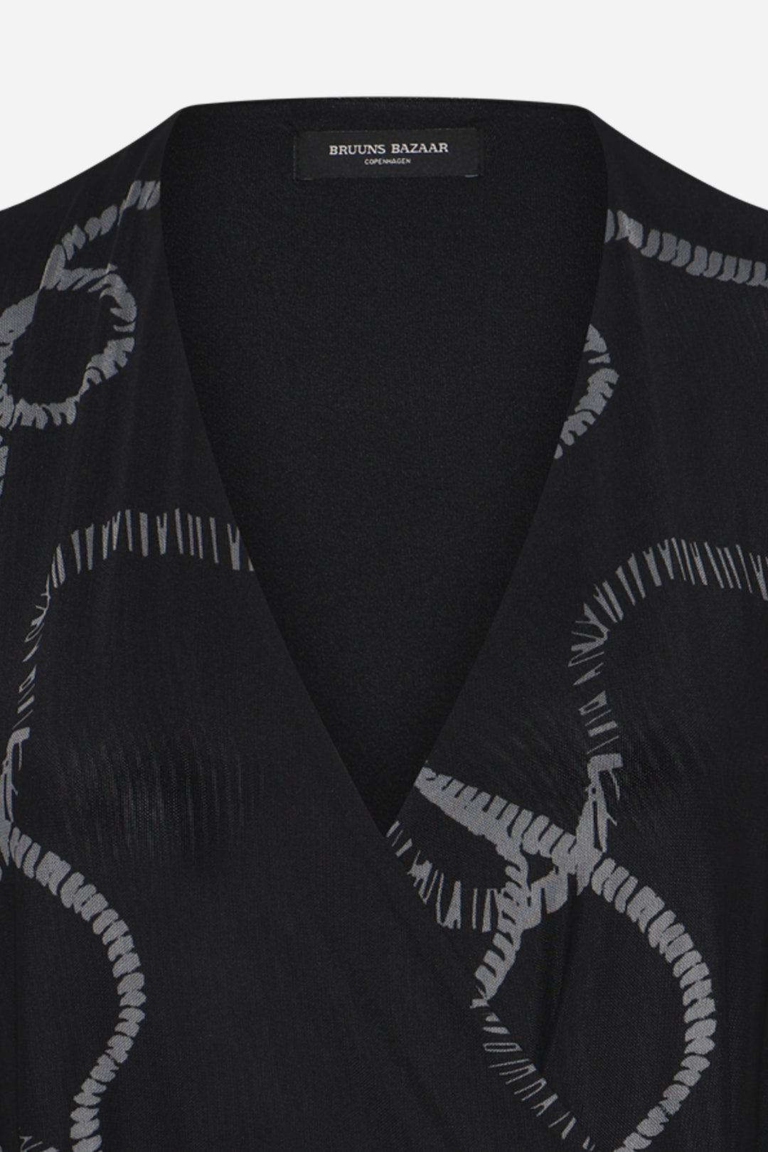 Bruuns Bazaar Women PhloxBBNora kjole Kjoler Black robe print