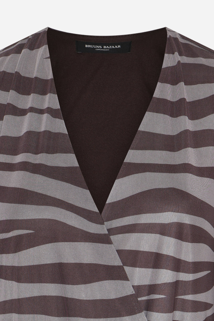 Bruuns Bazaar Women PhloxBBNora kjole Kjoler Brown / beige zebra print