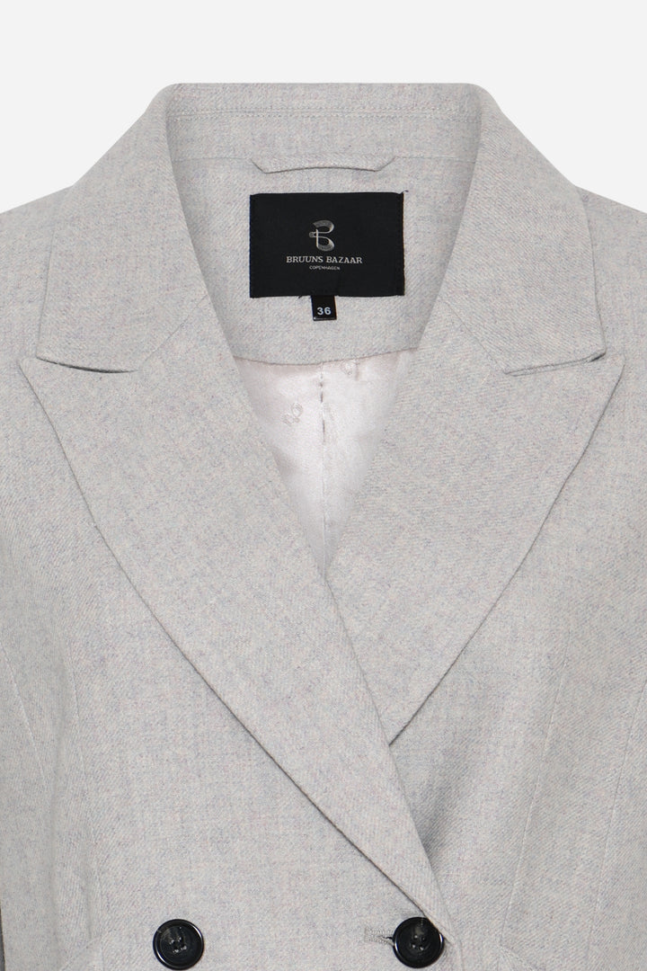 Bruuns Bazaar Women PhorbeBBSahna blazer Blazere Light grey melange