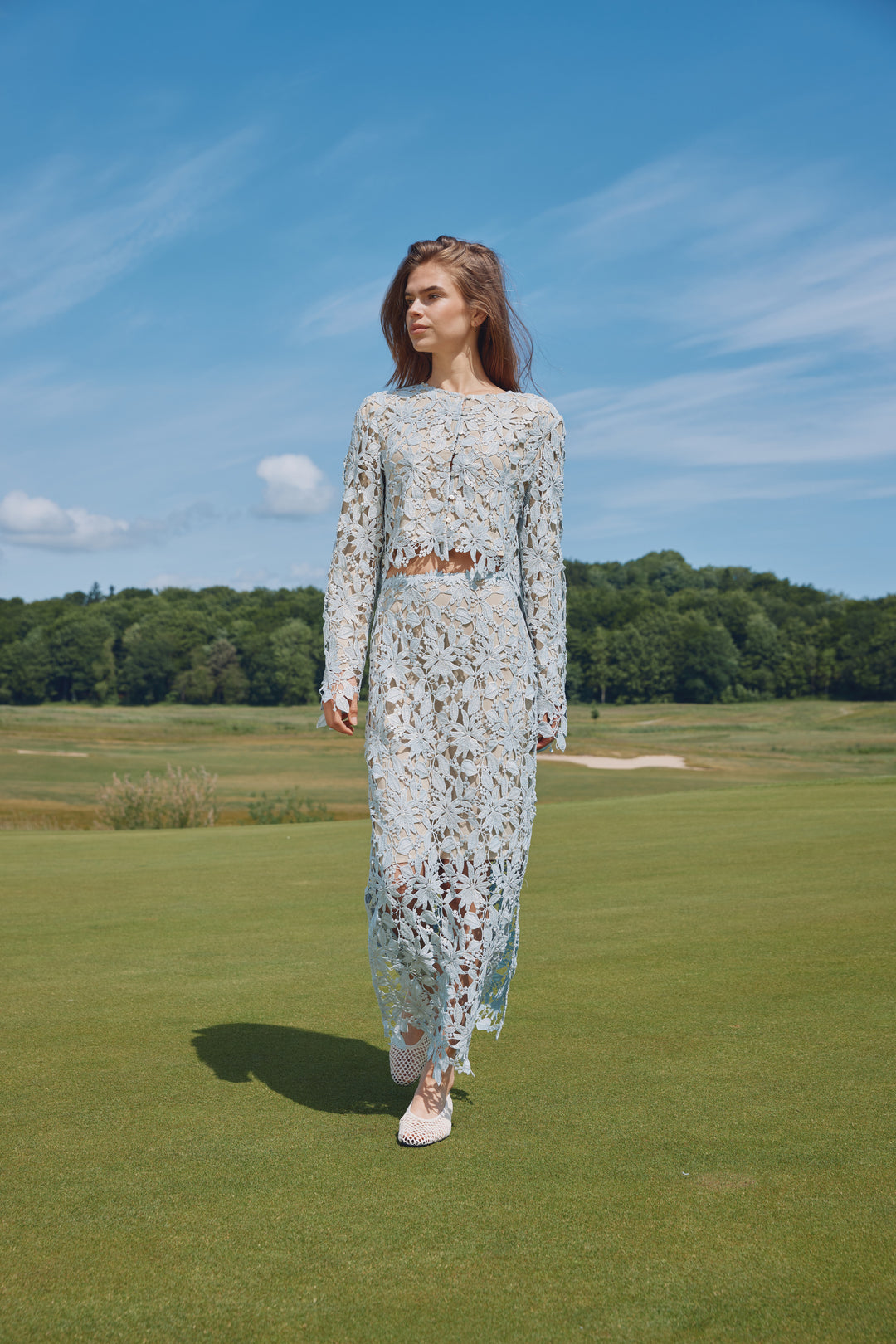 Bruuns Bazaar Women PinangaBBJoani nederdel Nederdele Light blue