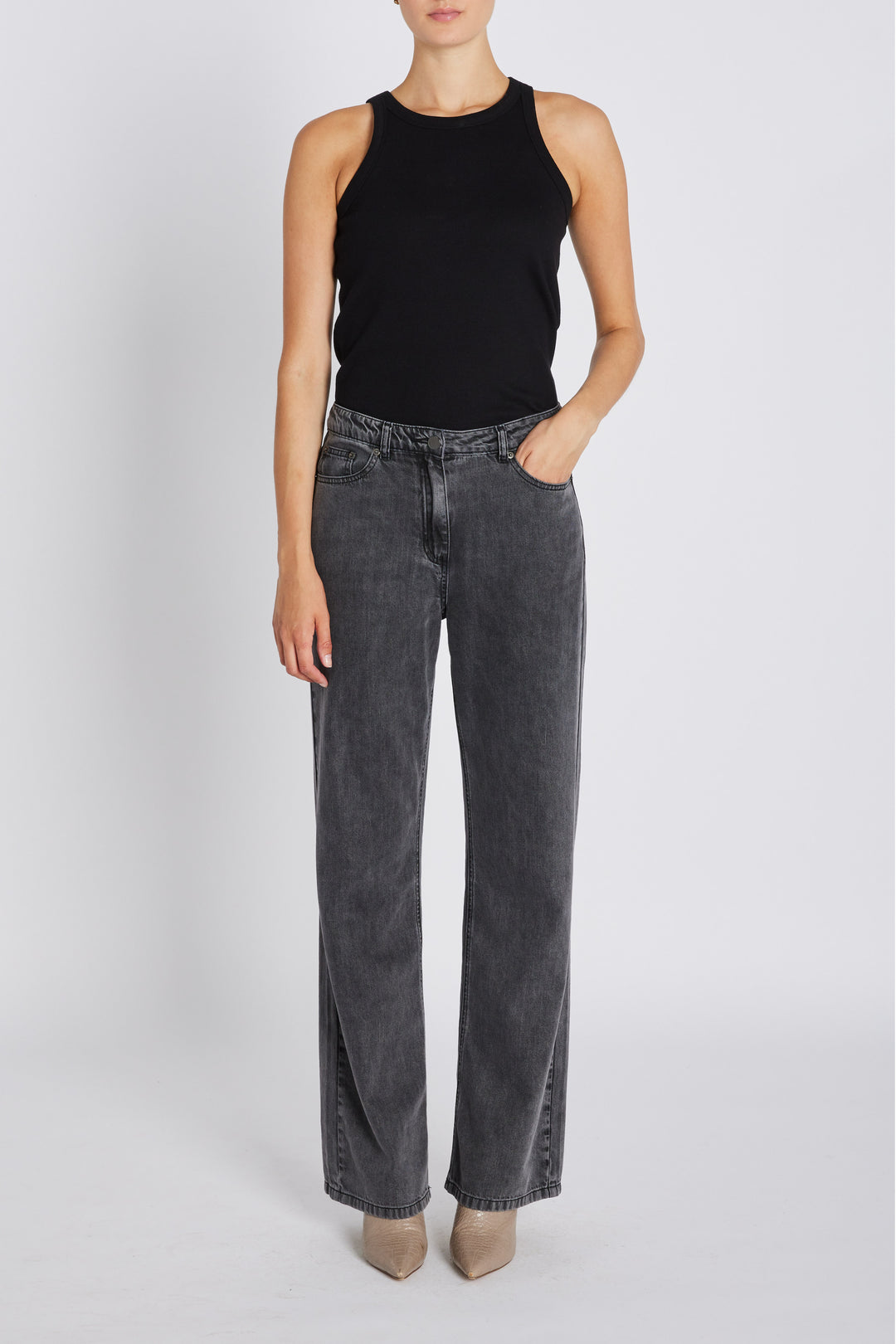 Bruuns Bazaar Women PlatieBBLoose bukser Bukser Grey denim