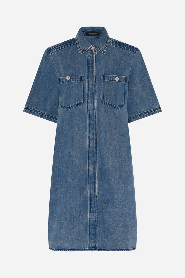 Bruuns Bazaar Women PlatieBBZigata kjole Kjoler Blue Denim