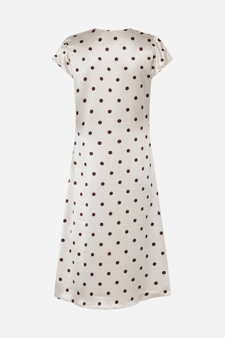 Bruuns Bazaar Women RaisellaBBNeema kjole Kjoler Beige w brown dots