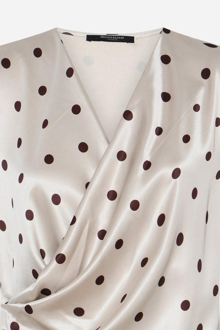 Bruuns Bazaar Women RaisellaBBNeema kjole Kjoler Beige w brown dots