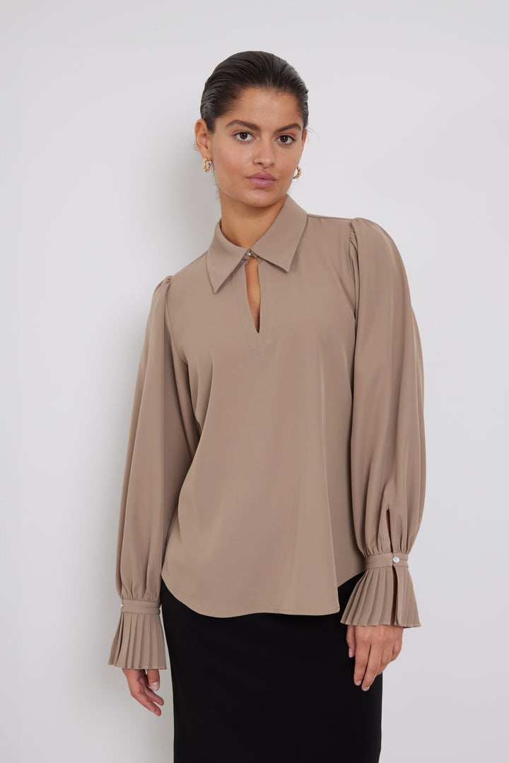 Bruuns Bazaar Women RatumaBBAddy blouse Bluser Roasted Grey Khaki