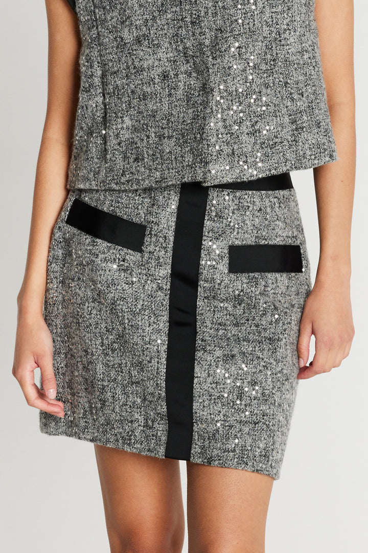 Bruuns Bazaar Women RhytisBBJoanina nederdel Nederdele Grey Melange