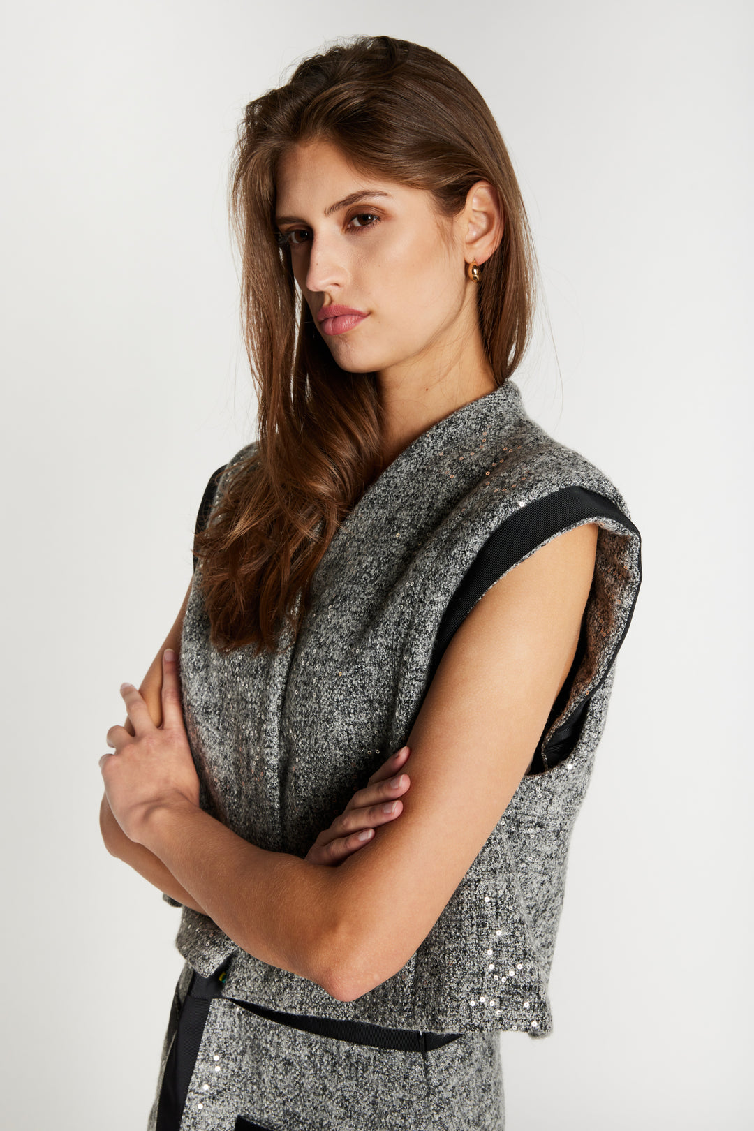 Bruuns Bazaar Women RhytisBBSila vest Vest Grey Melange