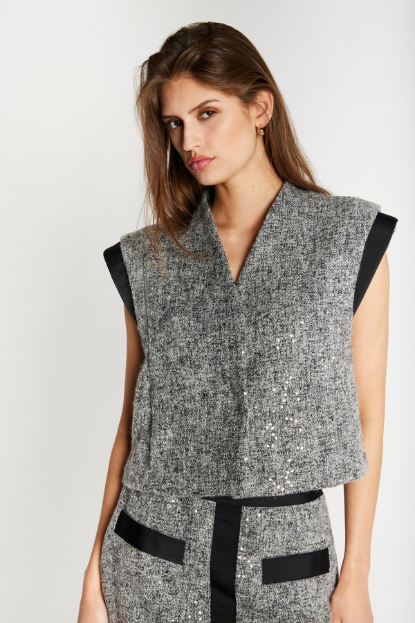 RhytisBBSila vest - Grey Melange
