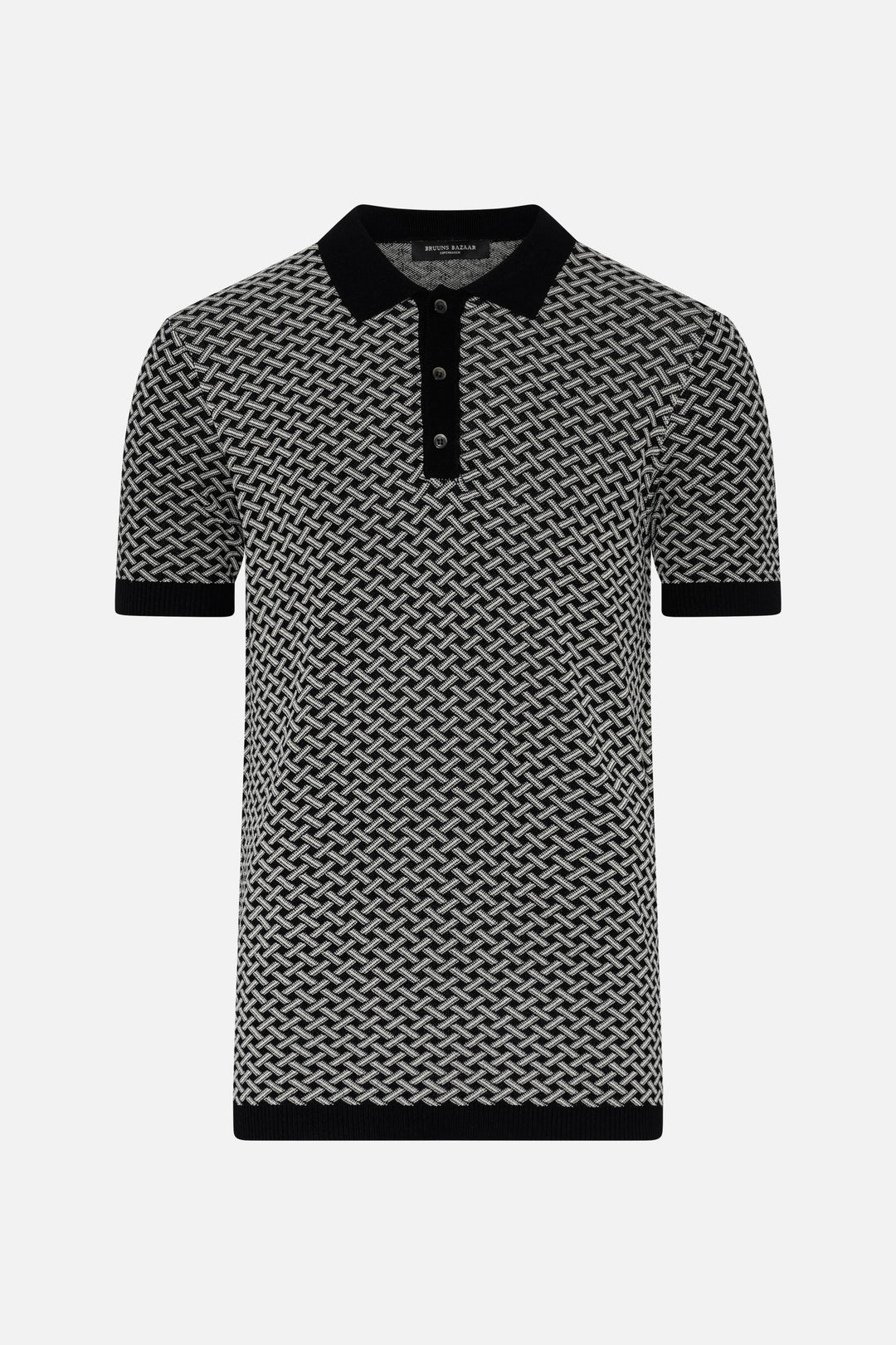 Bruuns Bazaar Men RiverBBSainter polo knit Strik Black