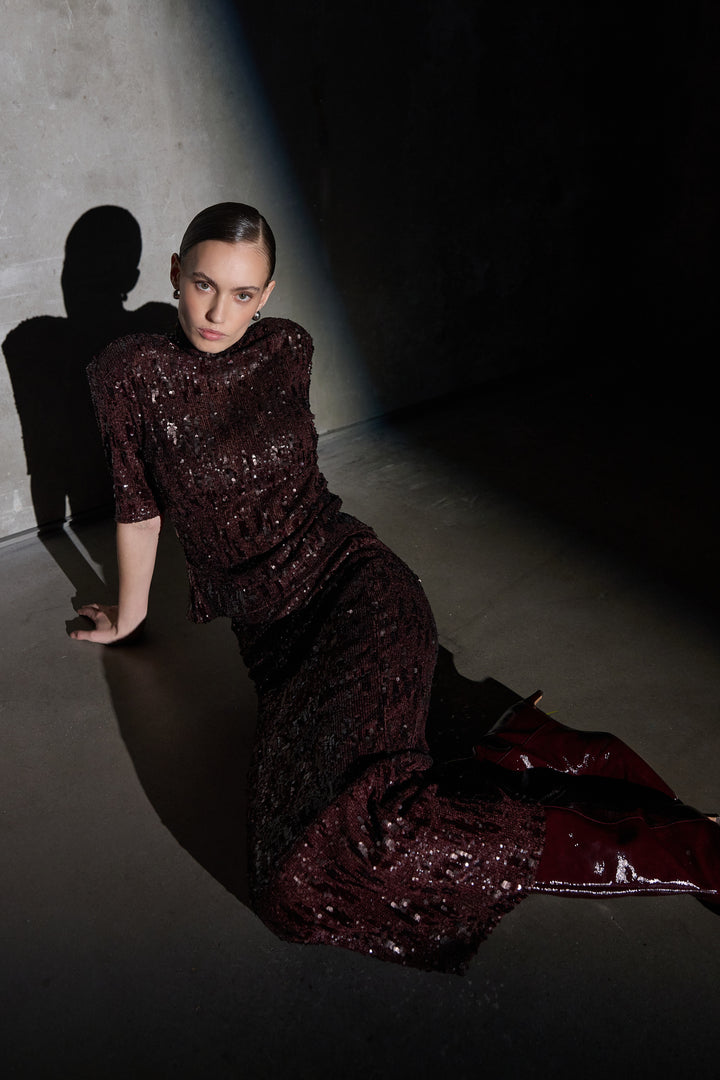 Bruuns Bazaar Women RoystoneaBBNelle nederdel Nederdele Burgundy