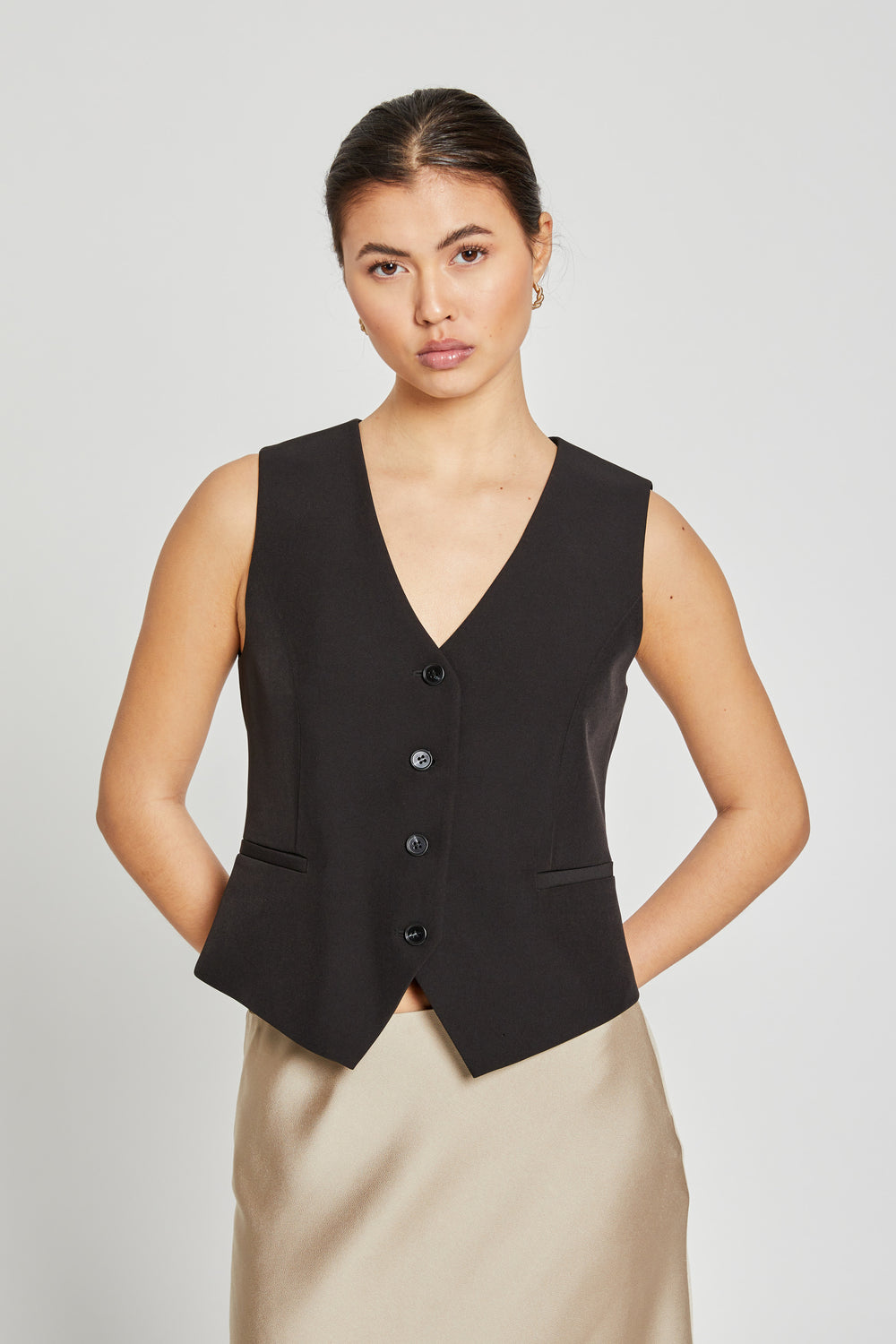 Bruuns Bazaar Women RubySusBBBielle waistcoat Blazer Black