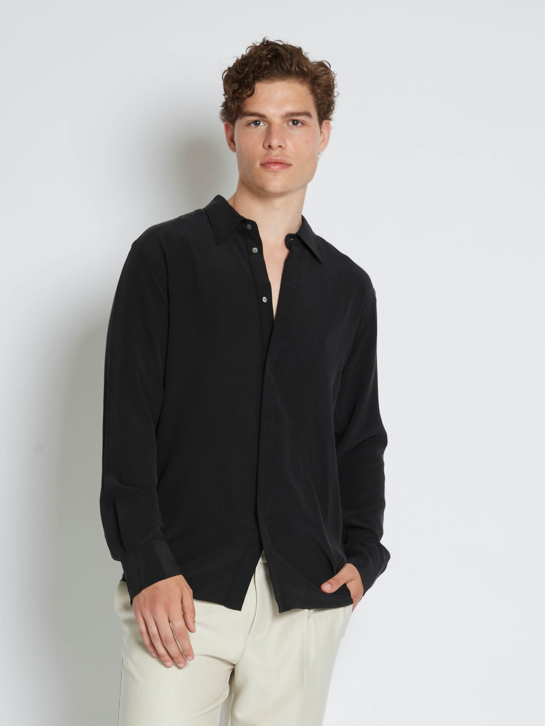 Bruuns Bazaar Men SilkBBGilbert shirt Skjorter Black