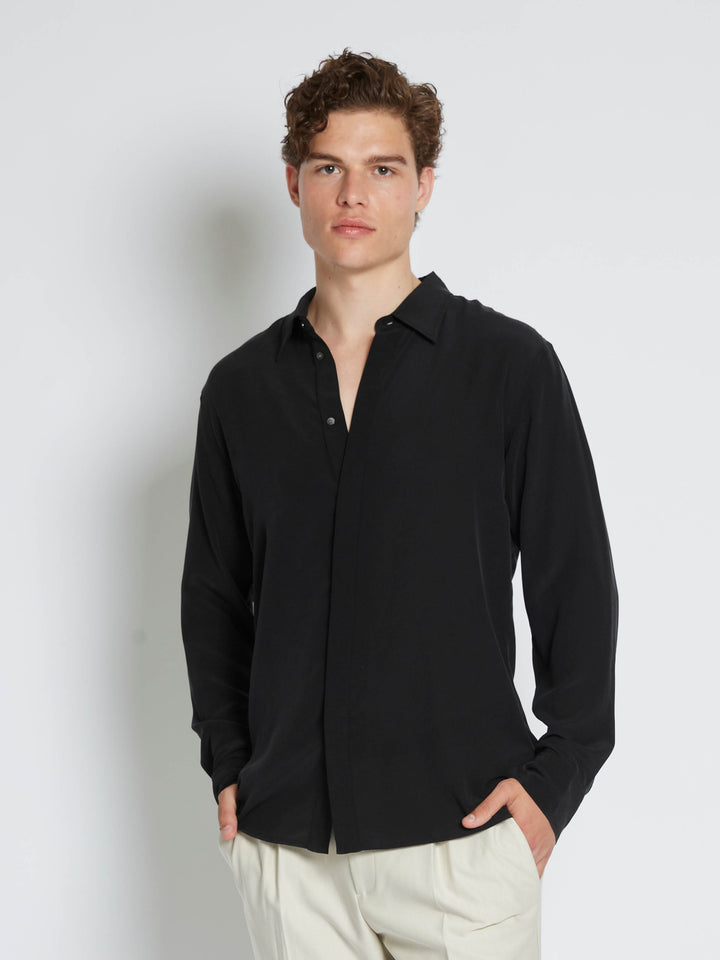 Bruuns Bazaar Men SilkBBGilbert shirt Skjorter Black