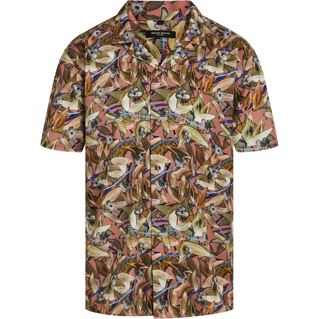Bruuns Bazaar Men Sky Homer shirt Skjorter Light Mahogany flowers