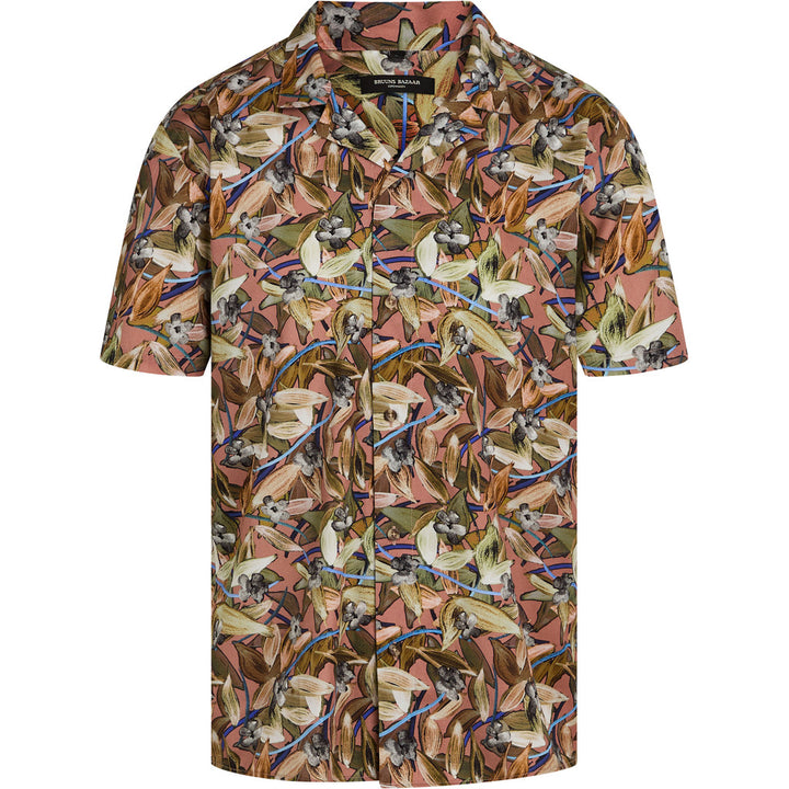 Bruuns Bazaar Men Sky Homer shirt Skjorter Light Mahogany flowers