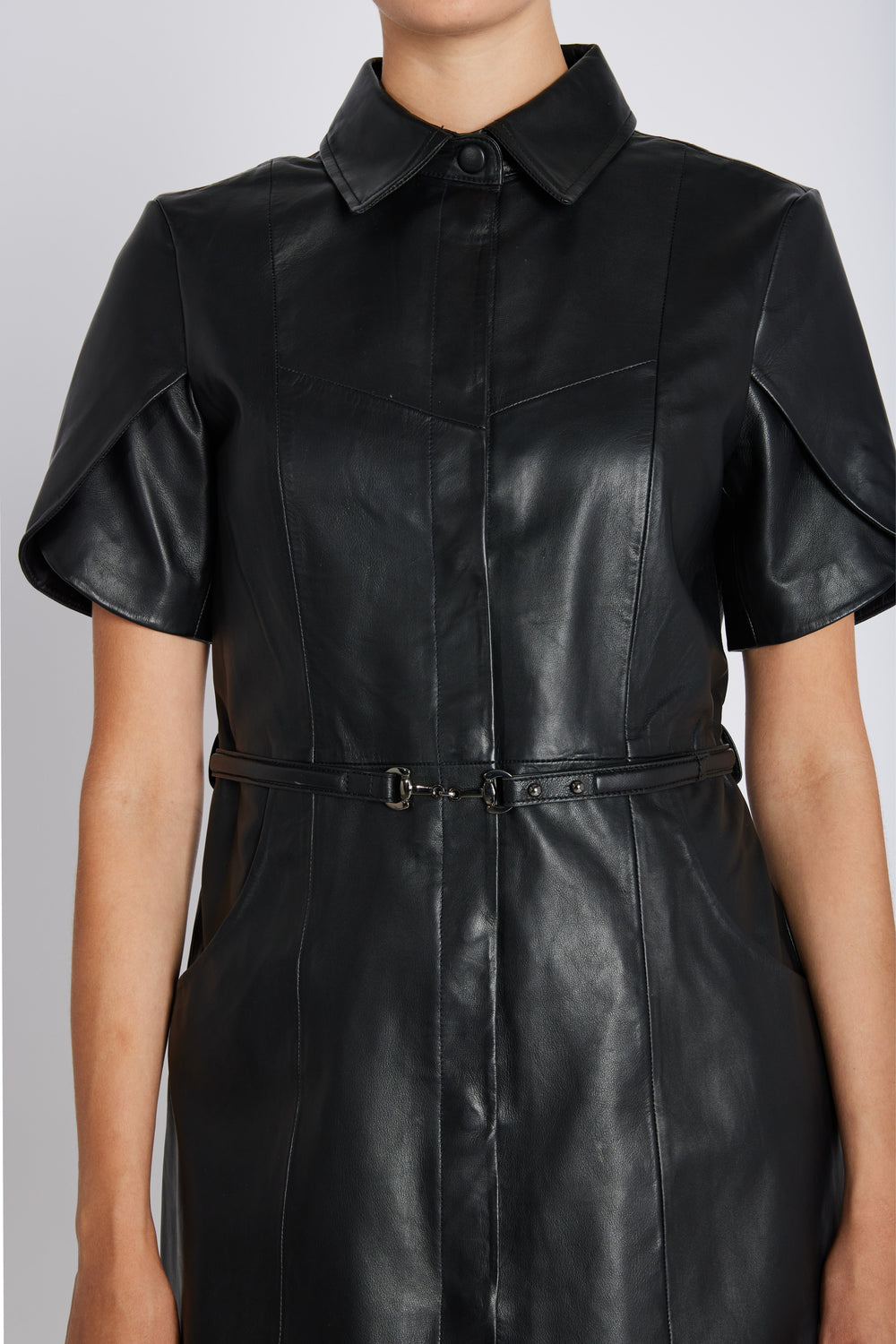 Bruuns Bazaar Women SoftBBZendianna læderkjole Kjoler Black