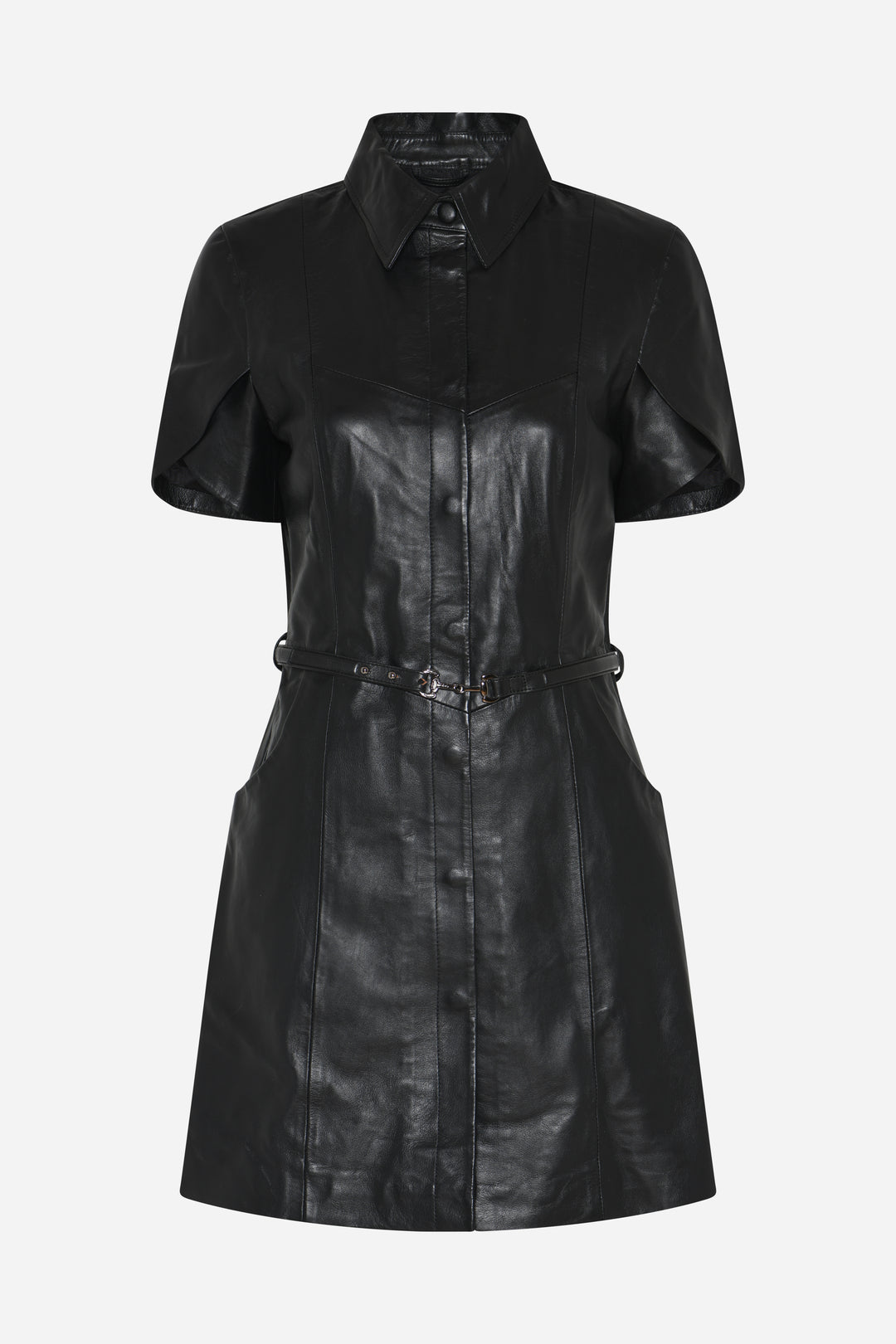 Bruuns Bazaar Women SoftBBZendianna læderkjole Kjoler Black