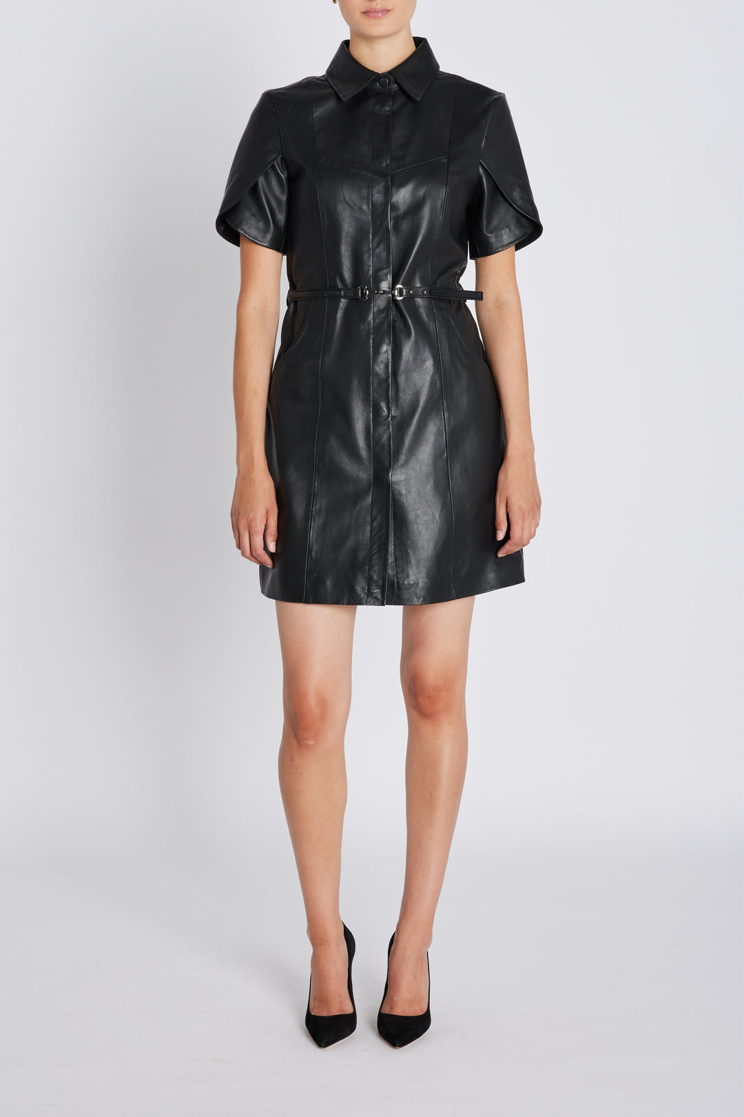 Bruuns Bazaar Women SoftBBZendianna læderkjole Kjoler Black