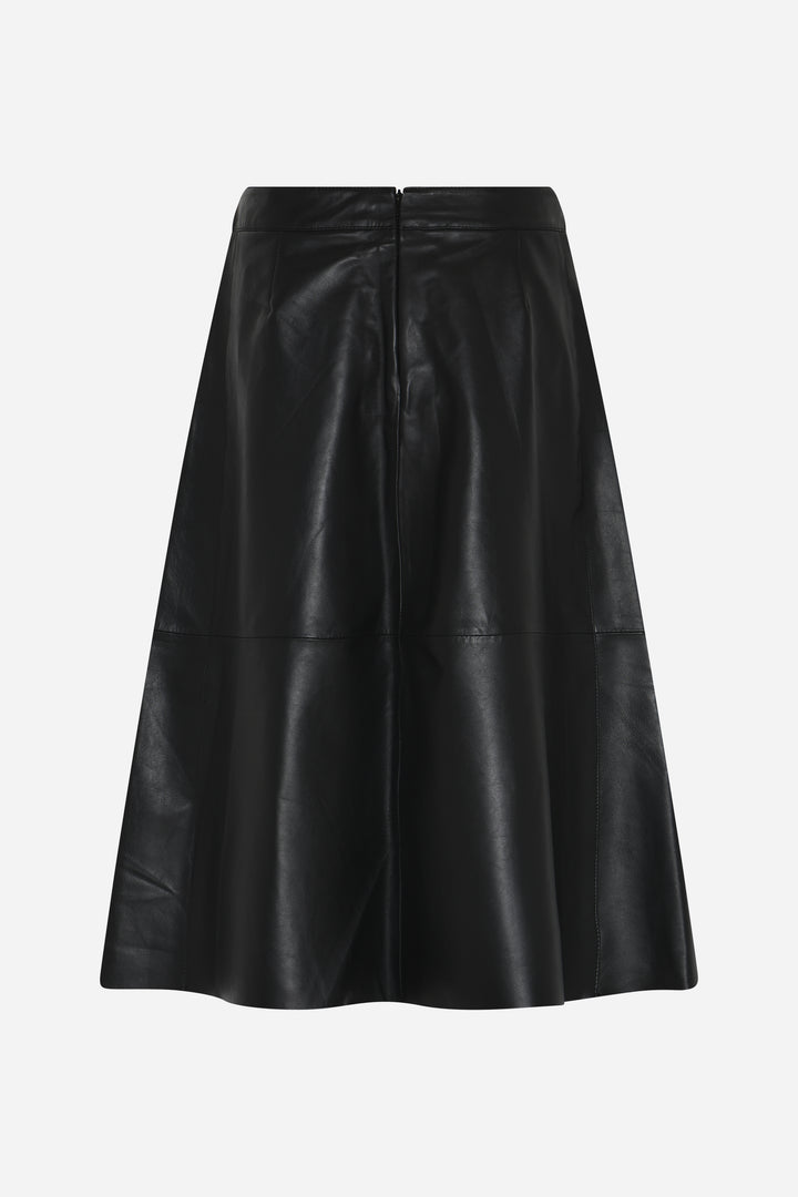 Bruuns Bazaar Women SoftiBBIreni lædernederdel Nederdele Black
