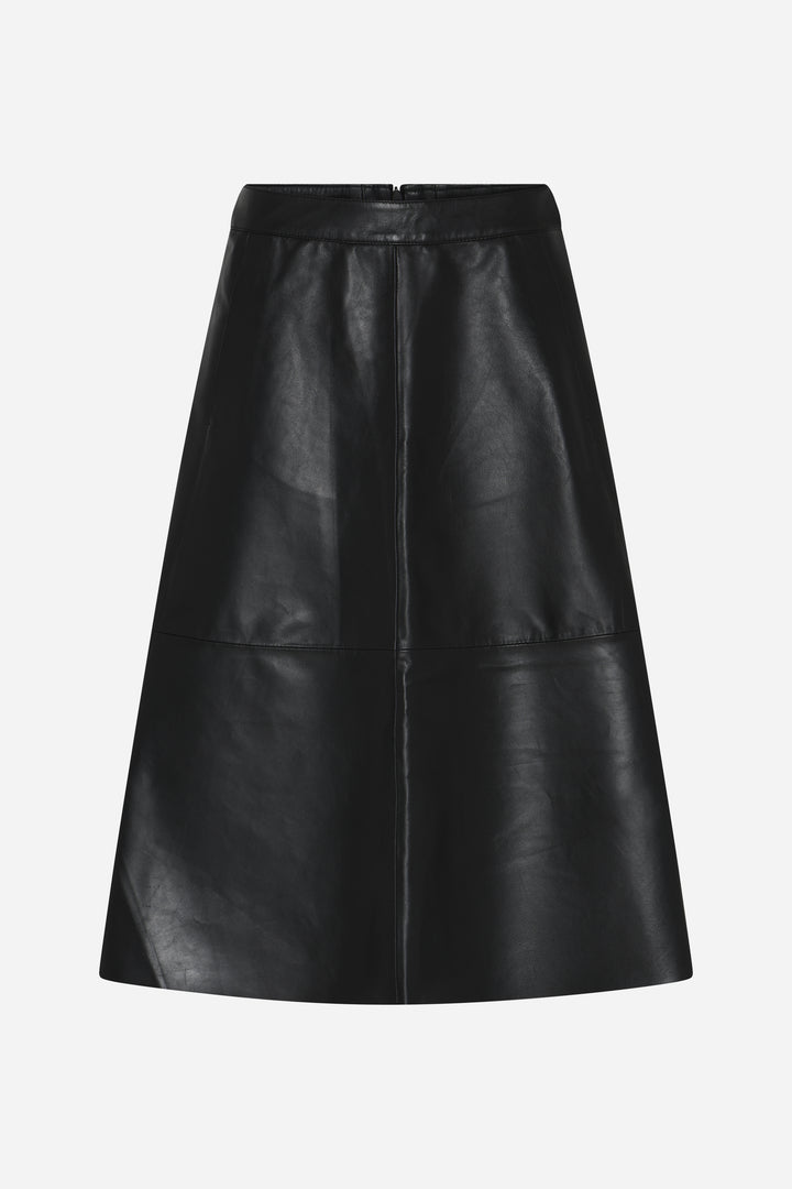 Bruuns Bazaar Women SoftiBBIreni lædernederdel Nederdele Black