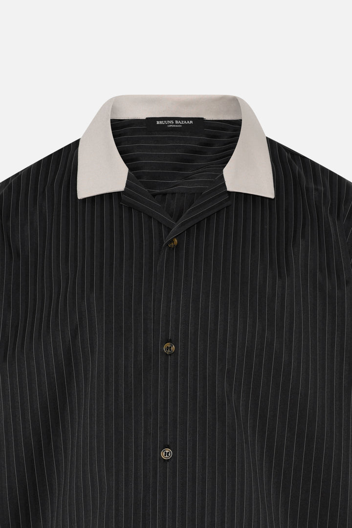 Bruuns Bazaar Men SpecsBBHonor SS shirt Skjorter Black stripe