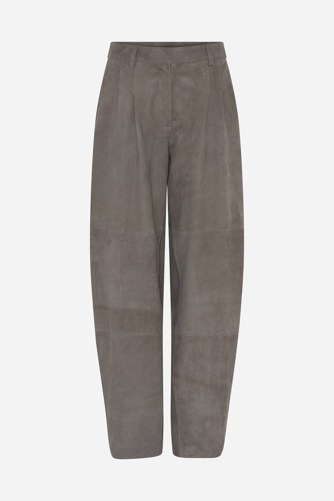 Bruuns Bazaar Women SuedaBBBarel ruskindsbukser Bukser Taupe grey
