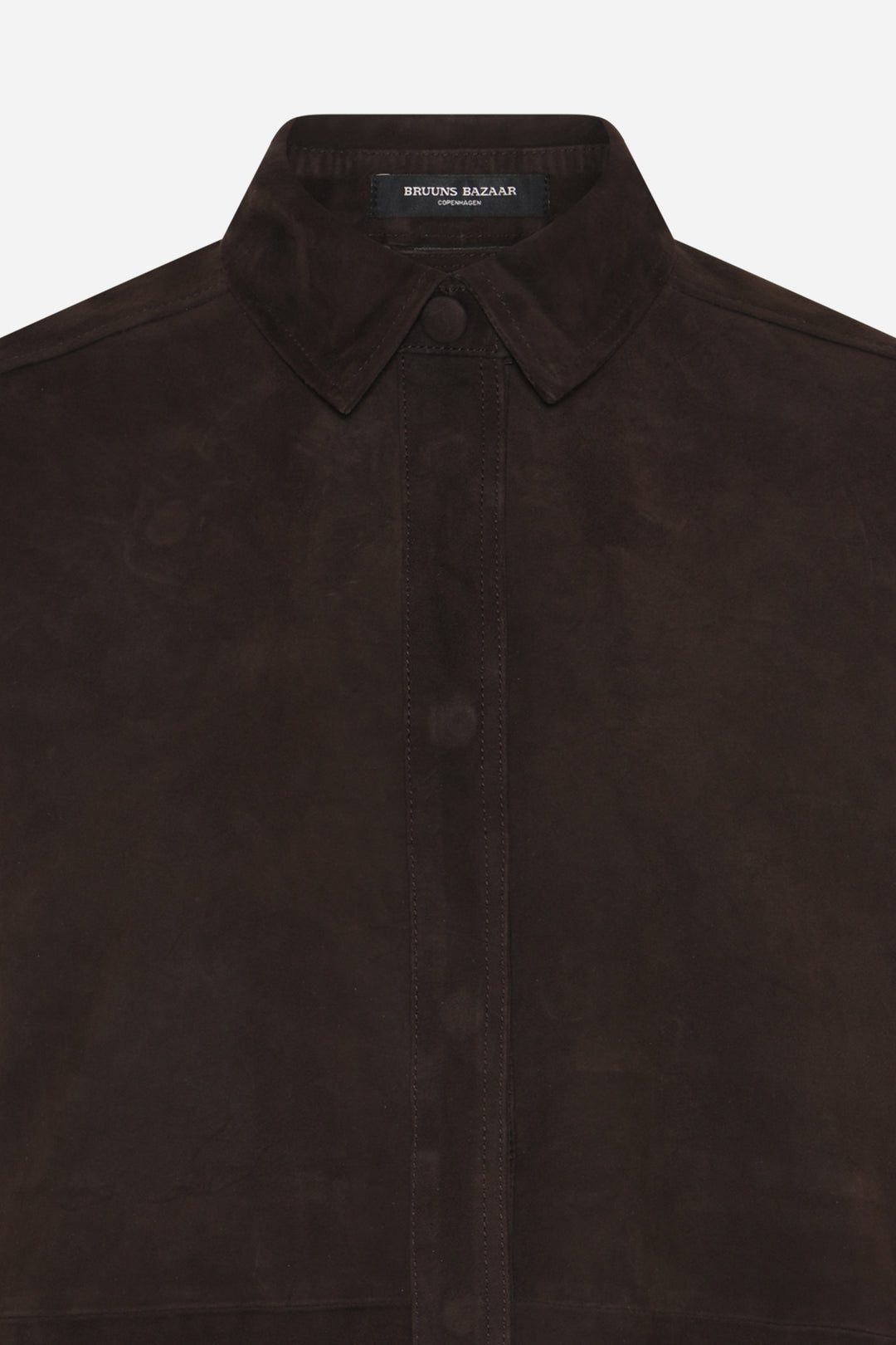 Bruuns Bazaar Women SuedaBBCastania ruskindsskjorte Skjorter Dark Brown