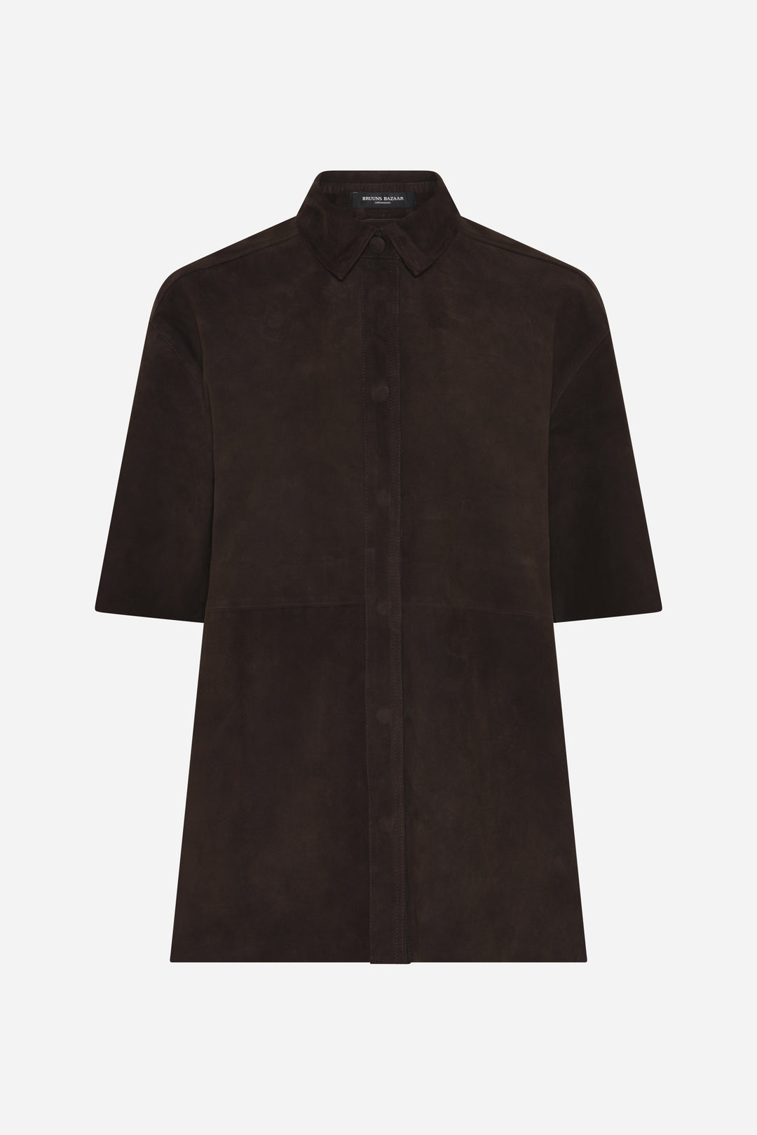 Bruuns Bazaar Women SuedaBBCastania ruskindsskjorte Skjorter Dark Brown