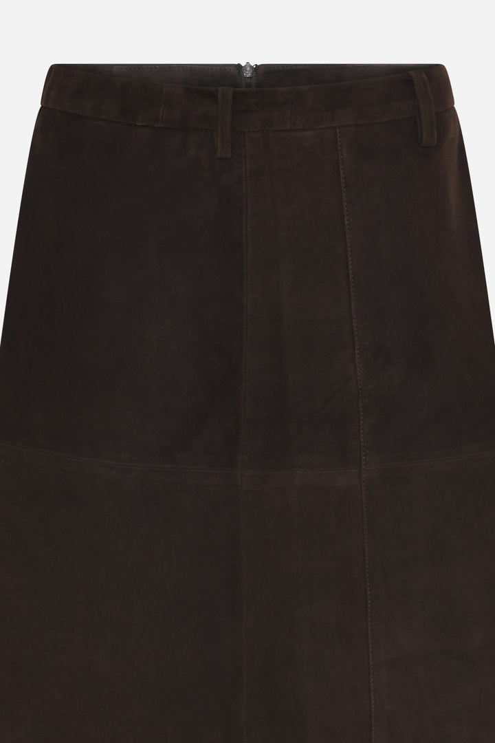 Bruuns Bazaar Women SuedaBBIrene suede nederdel Nederdele Dark Brown