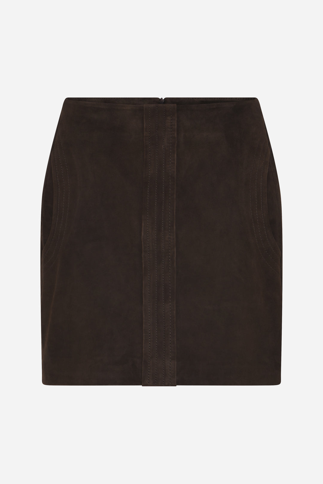 Bruuns Bazaar Women SuedaBBSianata ruskindsnederdel Nederdele Dark Brown