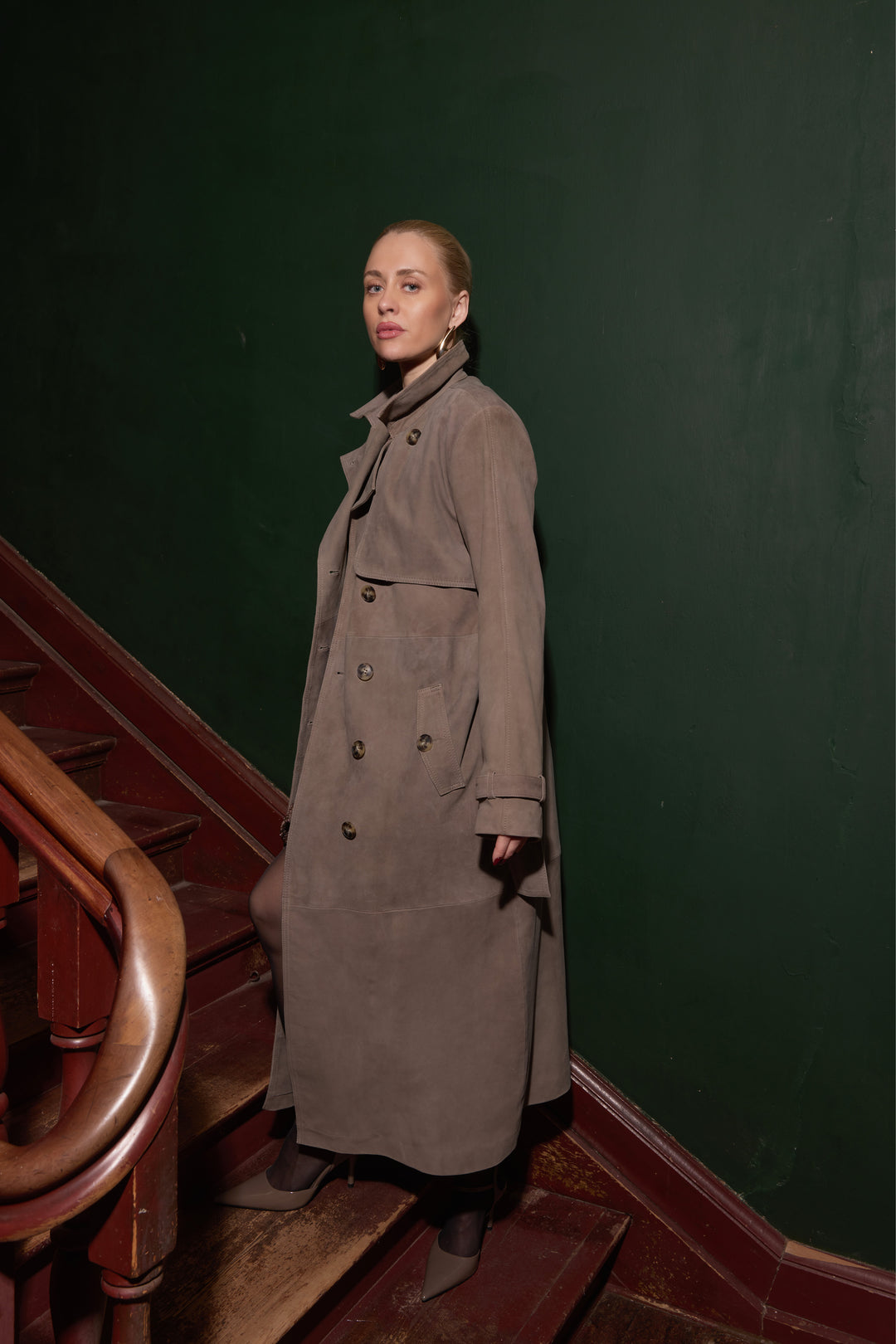Bruuns Bazaar Women SuedaBBWiolas ruskindsfrakke Overtøj Taupe grey