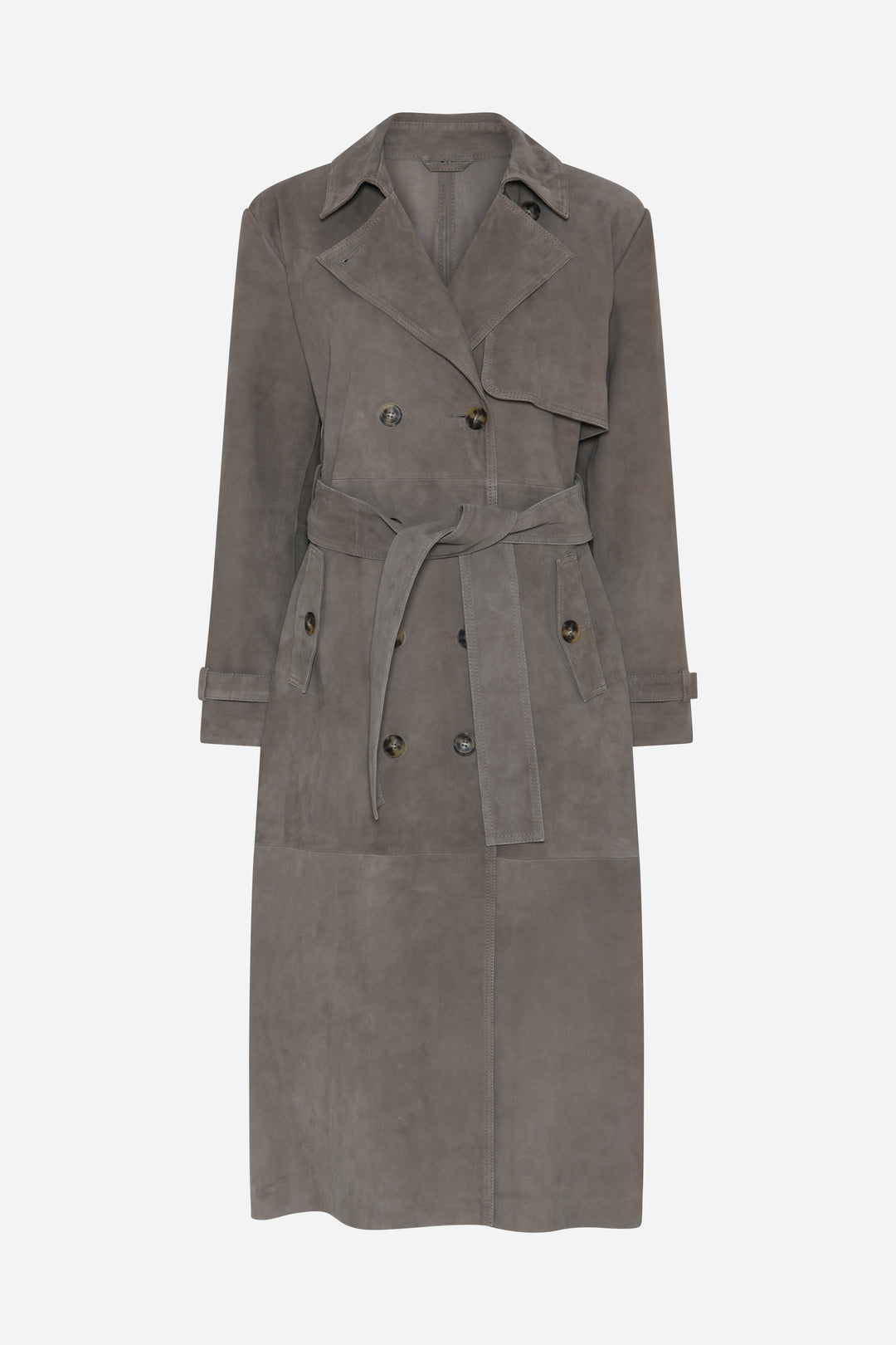 Bruuns Bazaar Women SuedaBBWiolas ruskindsfrakke Overtøj Taupe grey