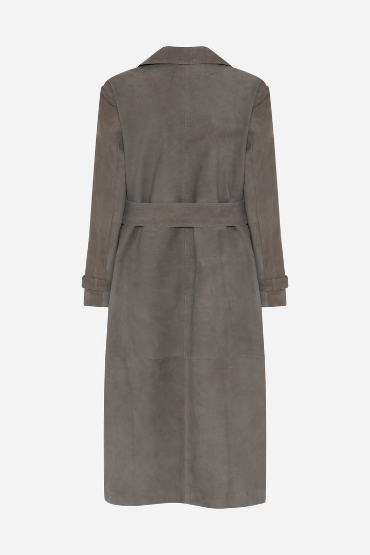 Bruuns Bazaar Women SuedaBBWiolas ruskindsfrakke Overtøj Taupe grey