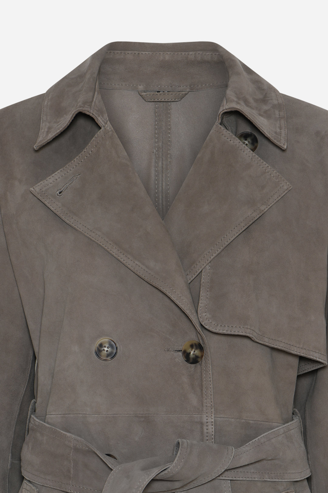 Bruuns Bazaar Women SuedaBBWiolas ruskindsfrakke Overtøj Taupe grey