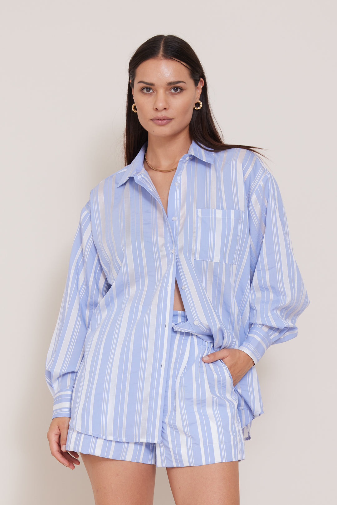Bruuns Bazaar Women SwiniesBBLouise shirt Shirts Blue Stripe