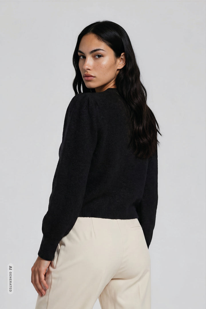 Bruuns Bazaar Women SyringabrushedBBKrista strik cardigan Strik Black