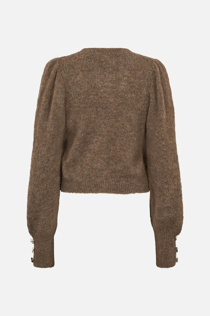 Bruuns Bazaar Women SyringabrushedBBKrista strik cardigan Strik Dark Brown