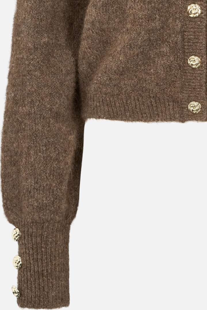 Bruuns Bazaar Women SyringabrushedBBKrista strik cardigan Strik Dark Brown