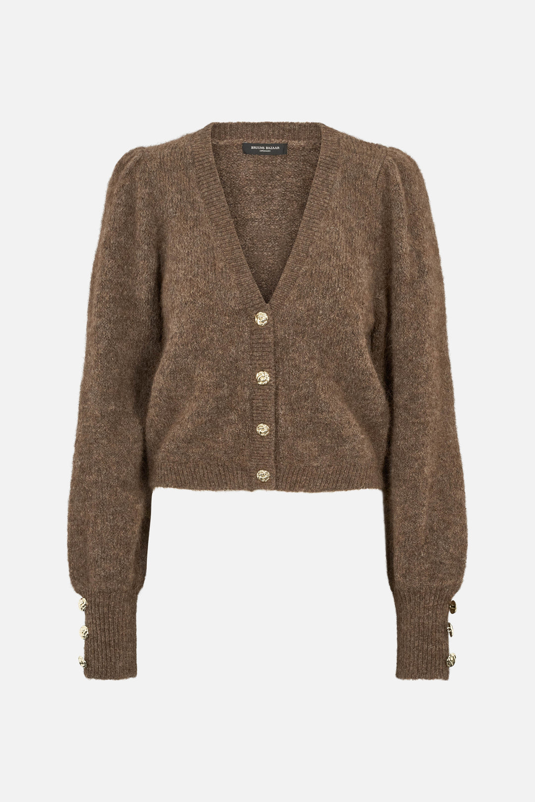 Bruuns Bazaar Women SyringabrushedBBKrista strik cardigan Strik Dark Brown
