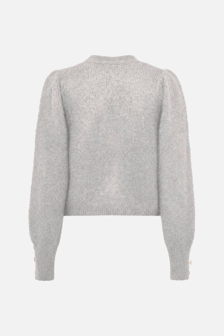 Bruuns Bazaar Women SyringabrushedBBKrista strik cardigan Strik Light grey melange