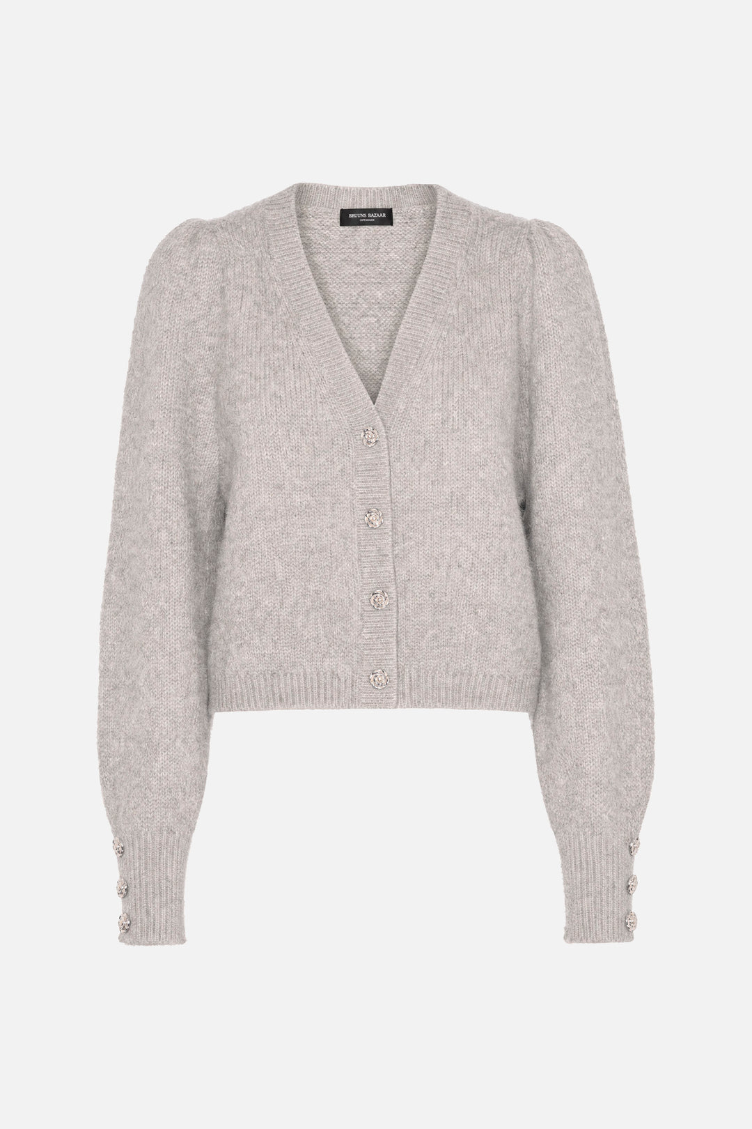 Bruuns Bazaar Women SyringabrushedBBKrista strik cardigan Strik Light grey melange