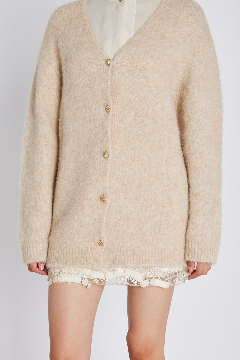 Bruuns Bazaar Women SyringabrushedBBVerna strikcardigan Strik Beige