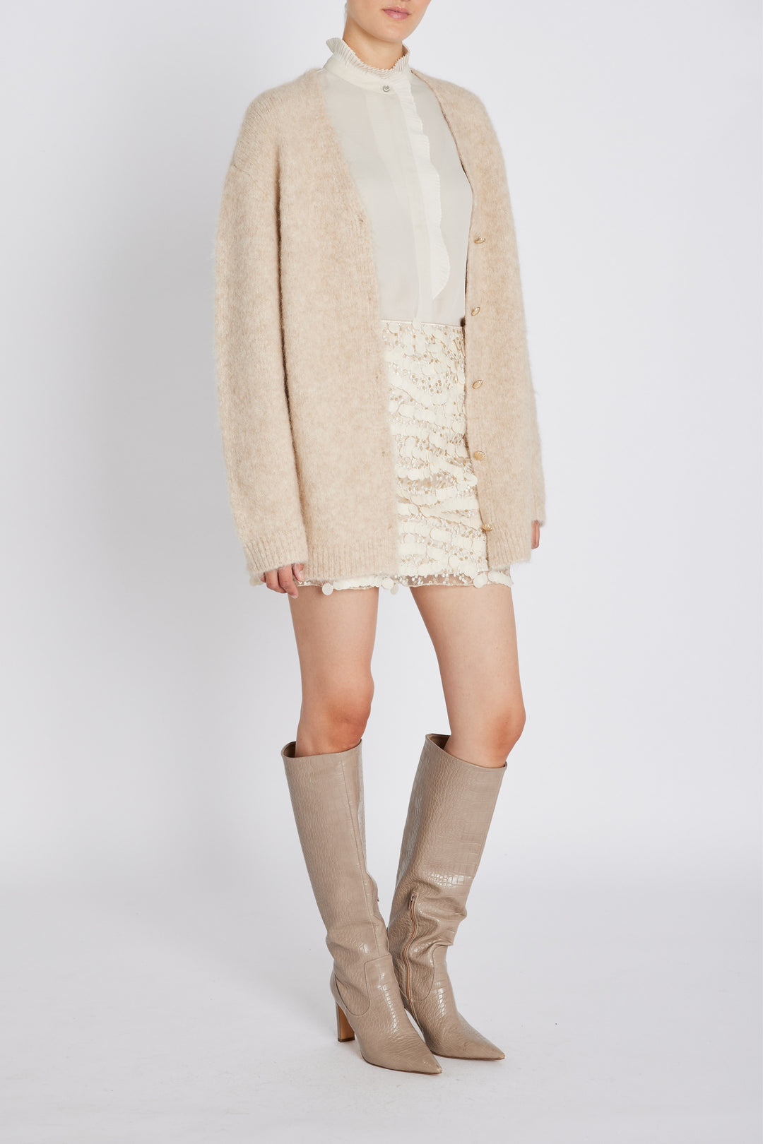 Bruuns Bazaar Women SyringabrushedBBVerna strikcardigan Strik Beige
