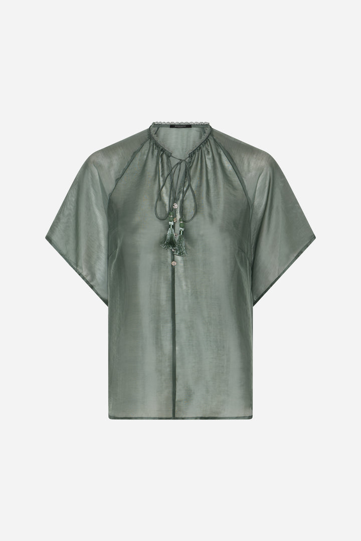 Bruuns Bazaar Women TelleaBBKarlya blouse Bluser Sweet Green