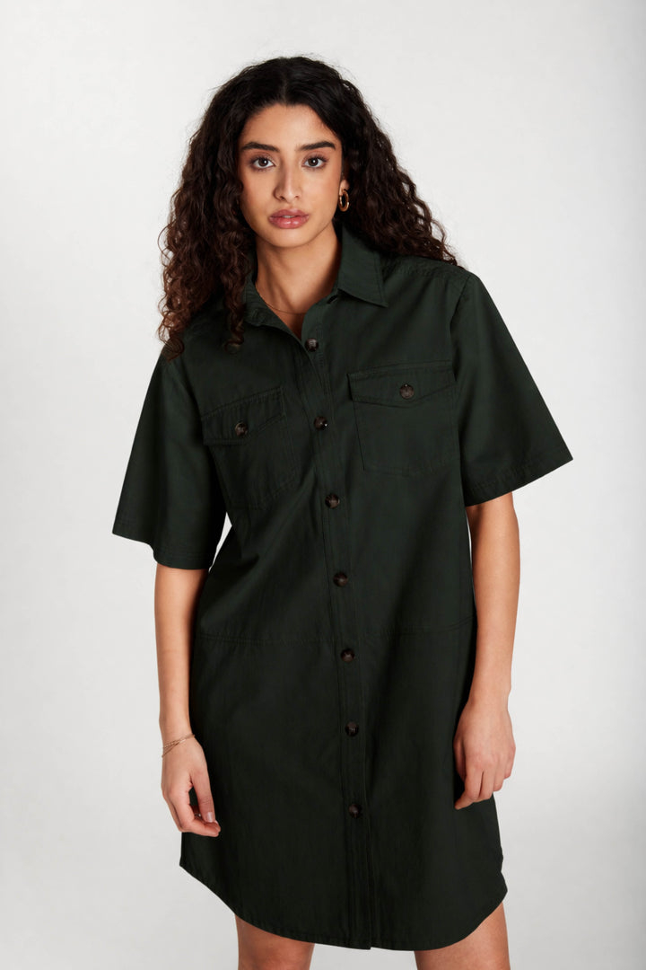 Bruuns Bazaar Women ThrinaxBBZigate dress Kjoler Dark green